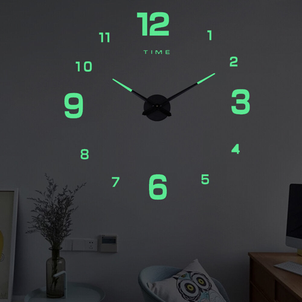 DIY Wall Clock Silent Quartz Luminous Wall Night Clocks Image 4