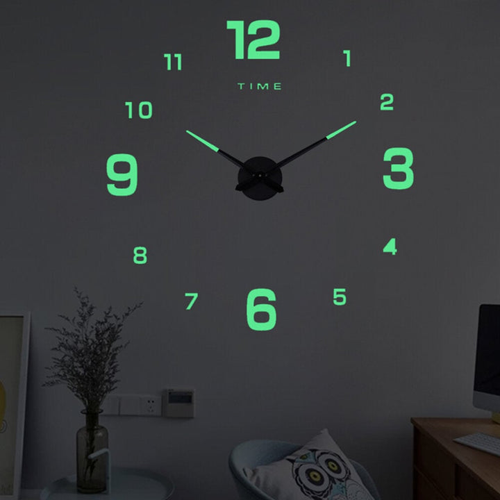 DIY Wall Clock Silent Quartz Luminous Wall Night Clocks Image 1