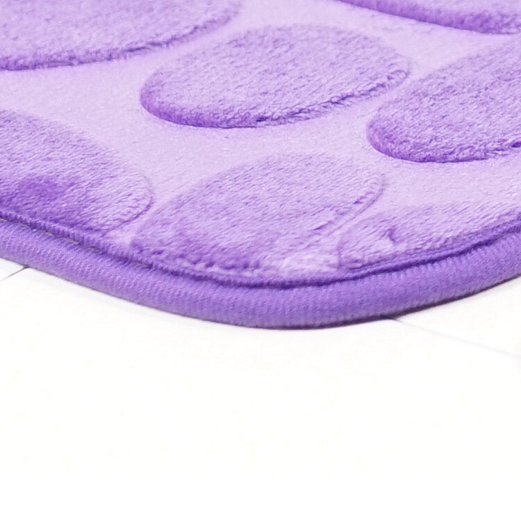 2pcs Flannel Toilet Lid Bath Rugs Soft Floor Home Anti Slip Liner Memory Foam Durable Cover Shower Carpets Bathroom Mat Image 5