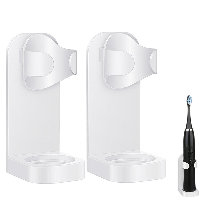 2Pcs Creative Traceless Stand Rack Toothbrush Organizer Electric Toothbrush Wall-Mounted Holder Space Saving Bathroom Image 5