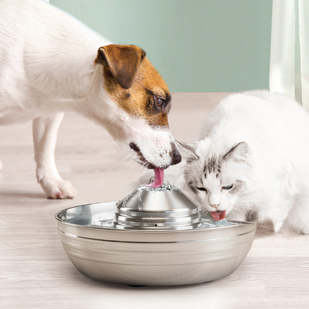 2L Dog Water Smart Fountain Dispenser 360 drinkable Bowl Cat Feeder Puppy Stainless Steel Intelligent Pet Supplies Image 1