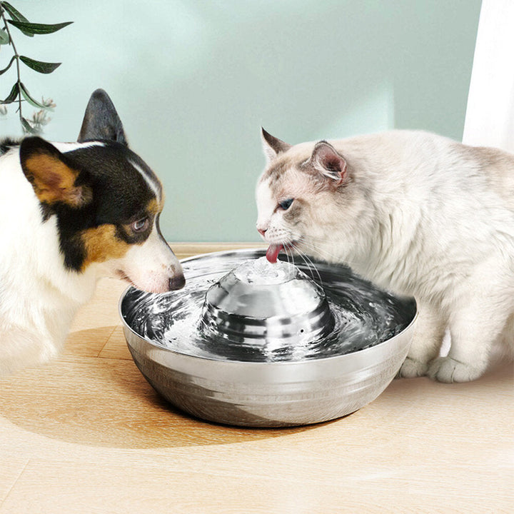 2L Dog Water Smart Fountain Dispenser 360 drinkable Bowl Cat Feeder Puppy Stainless Steel Intelligent Pet Supplies Image 4