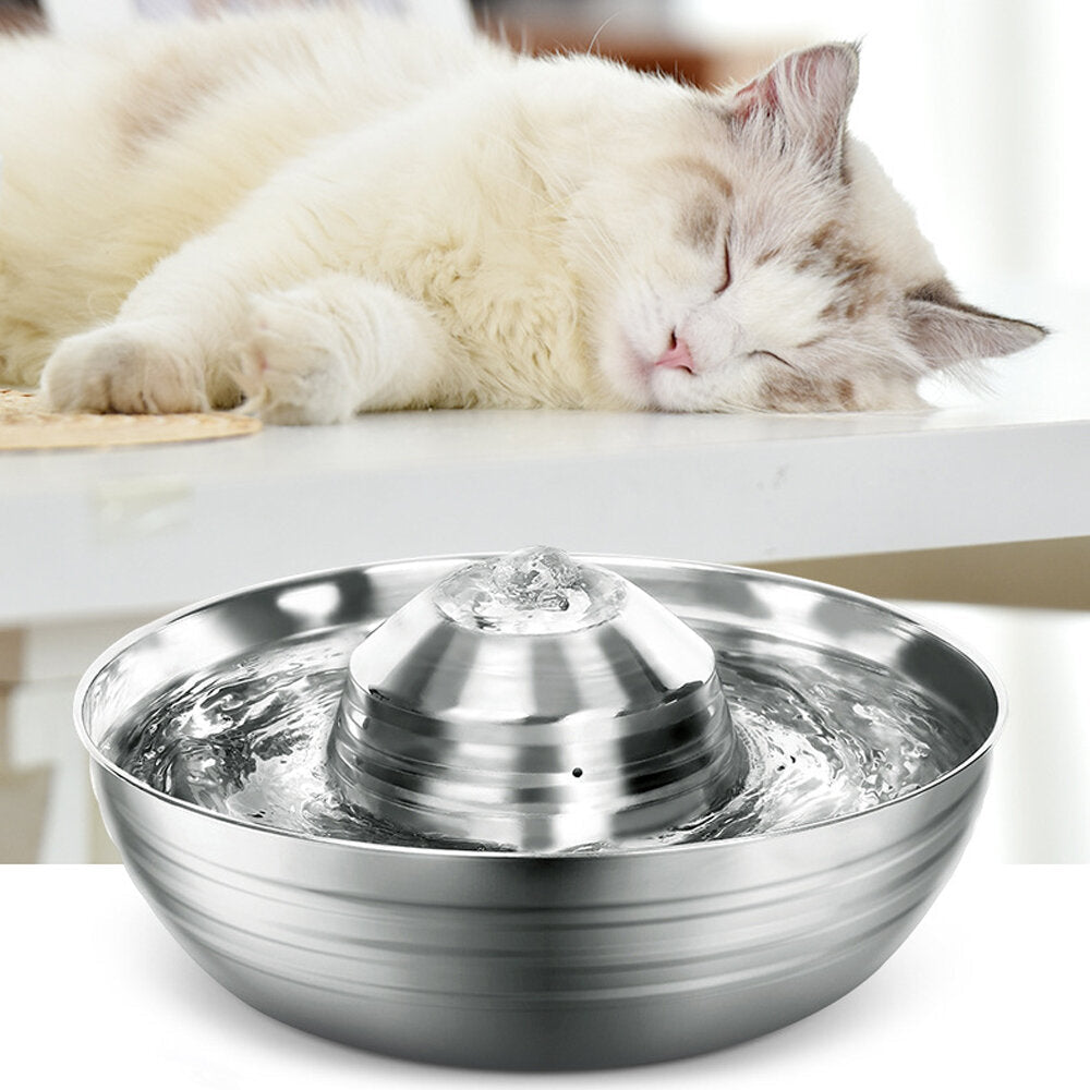 2L Dog Water Smart Fountain Dispenser 360 drinkable Bowl Cat Feeder Puppy Stainless Steel Intelligent Pet Supplies Image 5