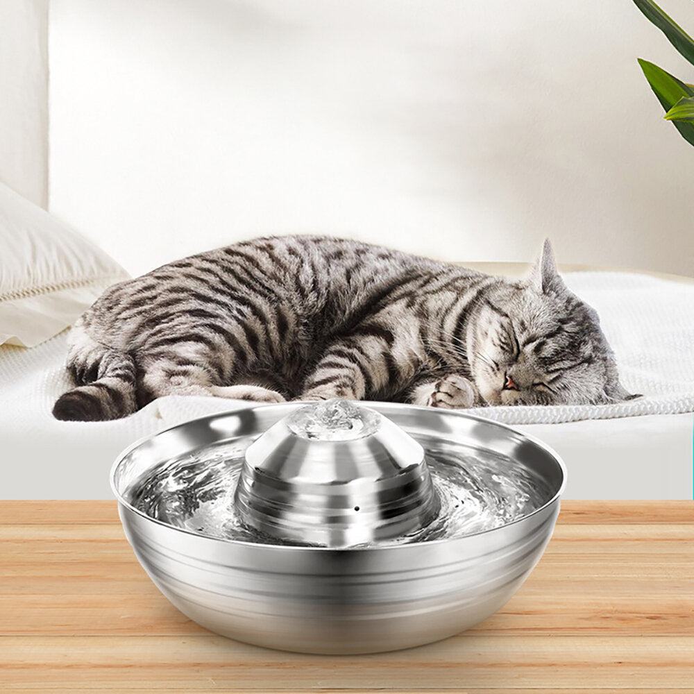 2L Dog Water Smart Fountain Dispenser 360 drinkable Bowl Cat Feeder Puppy Stainless Steel Intelligent Pet Supplies Image 7