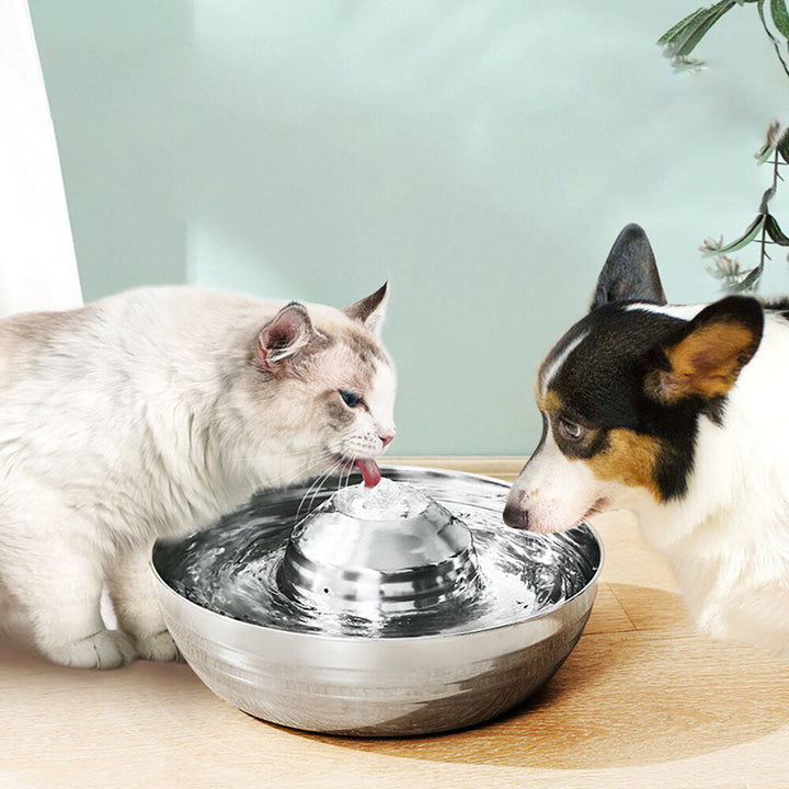 2L Dog Water Smart Fountain Dispenser 360 drinkable Bowl Cat Feeder Puppy Stainless Steel Intelligent Pet Supplies Image 8