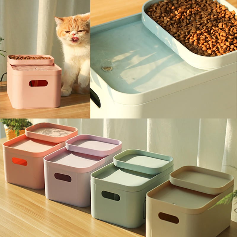 2L Pet Automatic Filter Water Dispenser Dog Cat Water Food Bowl PP Hunting Dog Feeder Image 1