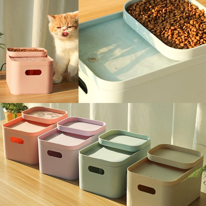 2L Pet Automatic Filter Water Dispenser Dog Cat Water Food Bowl PP Hunting Dog Feeder Image 1