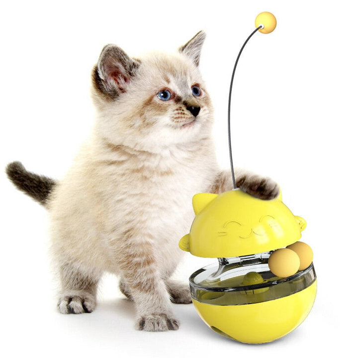 3-In-1 Interactive Cat Leaking Food Ball with Teasing Wand Pet Slow Food Image 1