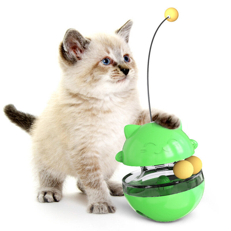 3-In-1 Interactive Cat Leaking Food Ball with Teasing Wand Pet Slow Food Image 10