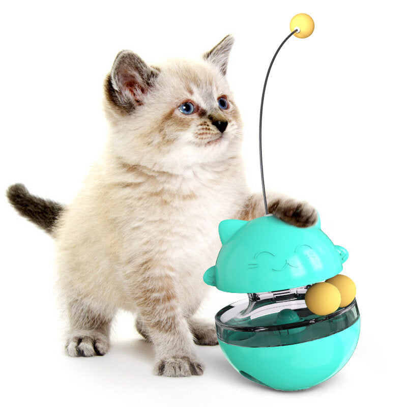 3-In-1 Interactive Cat Leaking Food Ball with Teasing Wand Pet Slow Food Image 11