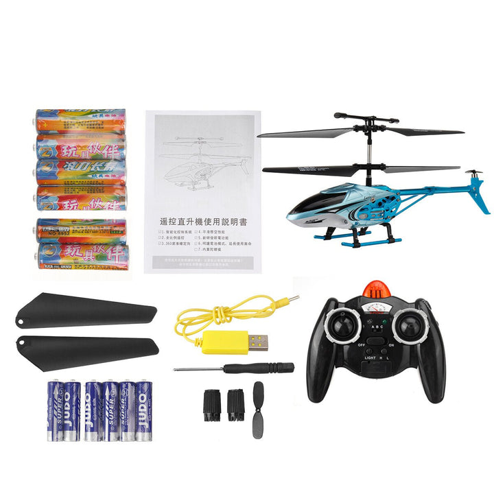 3.5CH Alloy Fall Resistant USB Charging Lock-tail Gyroscope Remote Control Helicopter DTTT Image 7