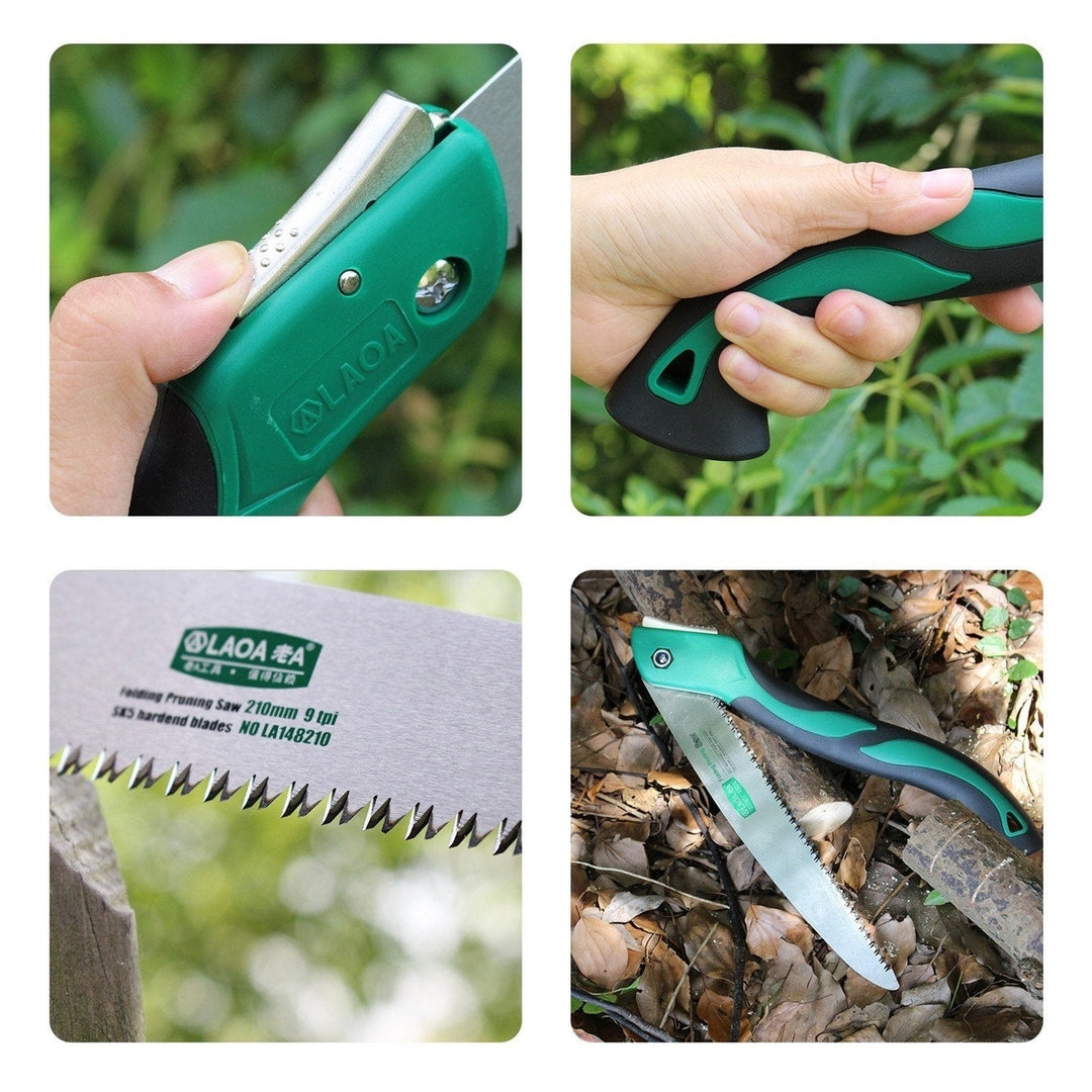 250mm Folding Hand Saw Pruning with Razor for Wood Tree Camping Trimming Gardening Image 5