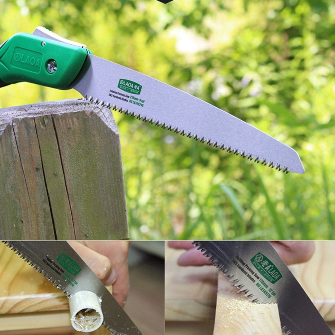 250mm Folding Hand Saw Pruning with Razor for Wood Tree Camping Trimming Gardening Image 11