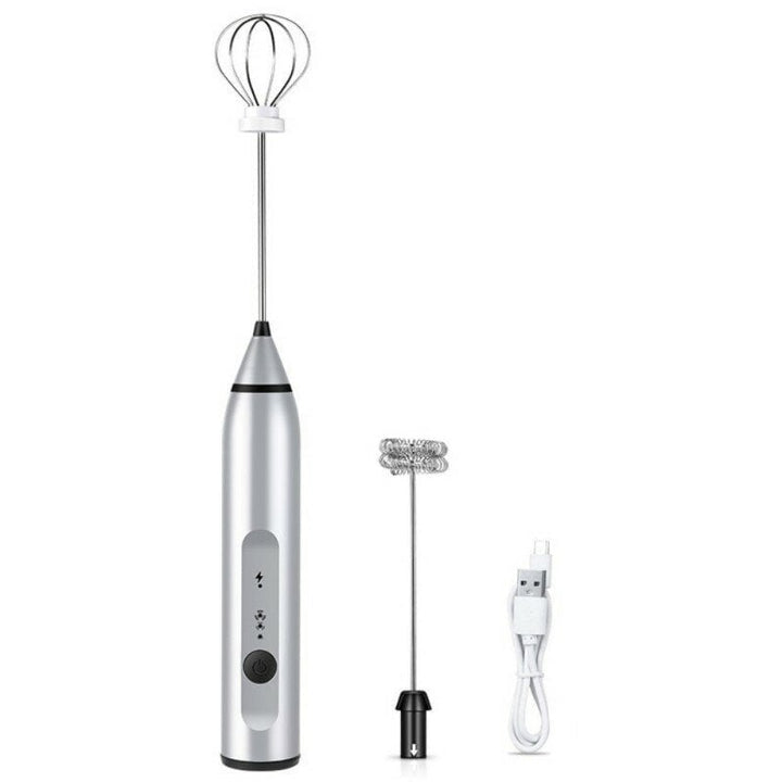 3 Speeds Hand Mixer Egg Beater Coffee Milk Drink Whisk Frother Stirrer USB Rechargeable Handheld Food Blender Tool Image 3