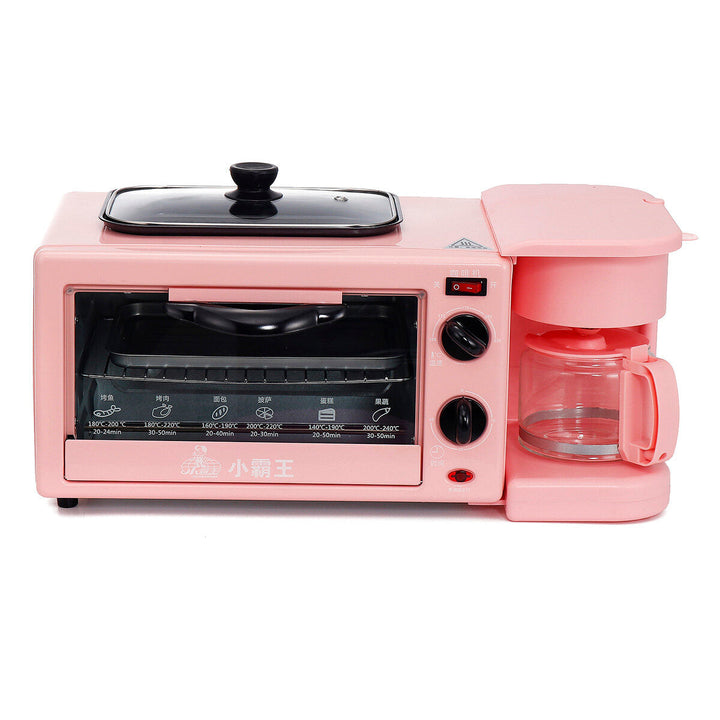 3 In 1 Electric Breakfast Machine Multi-function Coffee Maker Frying Pan Toaster Image 1