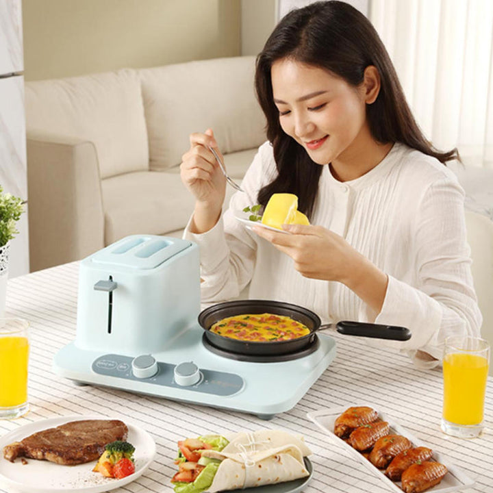 3 in 1 Breakfast Maker Bread Maker Coffee Roaster Household Breakfast Machine Fried Eggs Steamer Pan Image 10