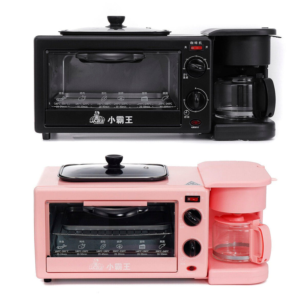 3 In 1 Electric Breakfast Machine Multi-function Coffee Maker Frying Pan Toaster Image 6