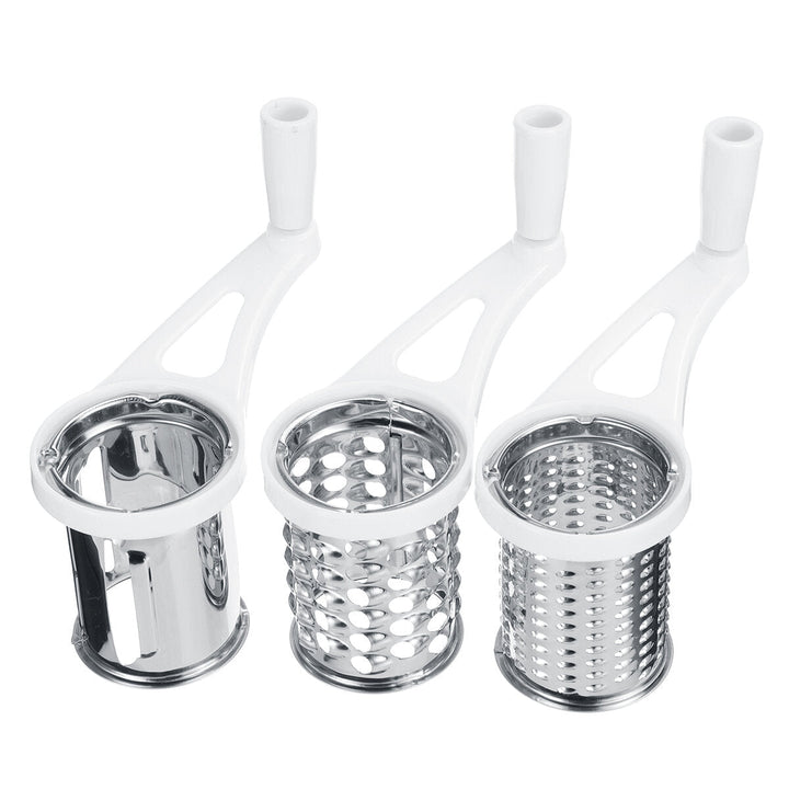 3 In 1 Manual Cheese Grater Rotary Grater Butter Vegetable Fruit Slicer Cutter Kitchen Image 2