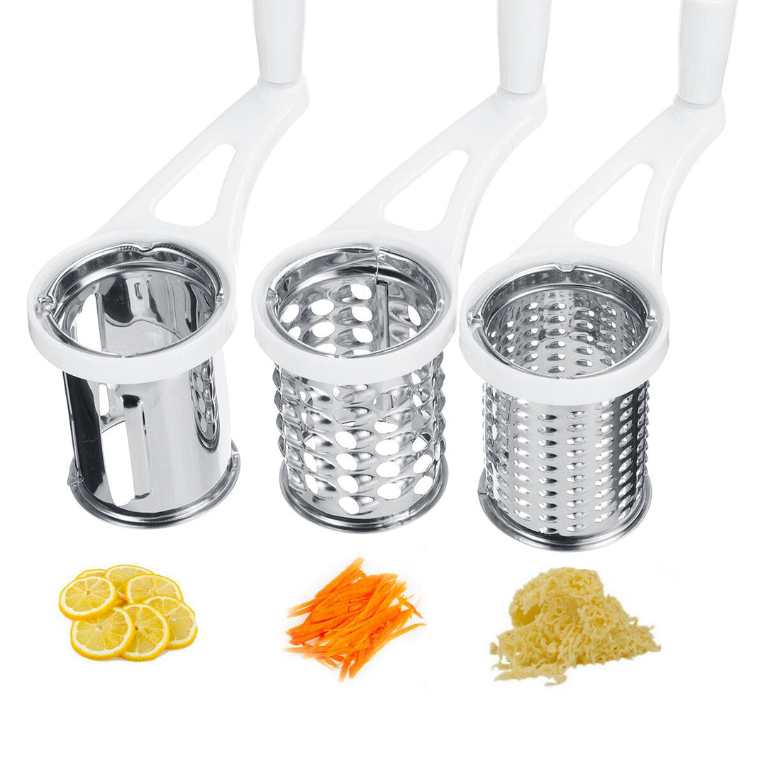 3 In 1 Manual Cheese Grater Rotary Grater Butter Vegetable Fruit Slicer Cutter Kitchen Image 6