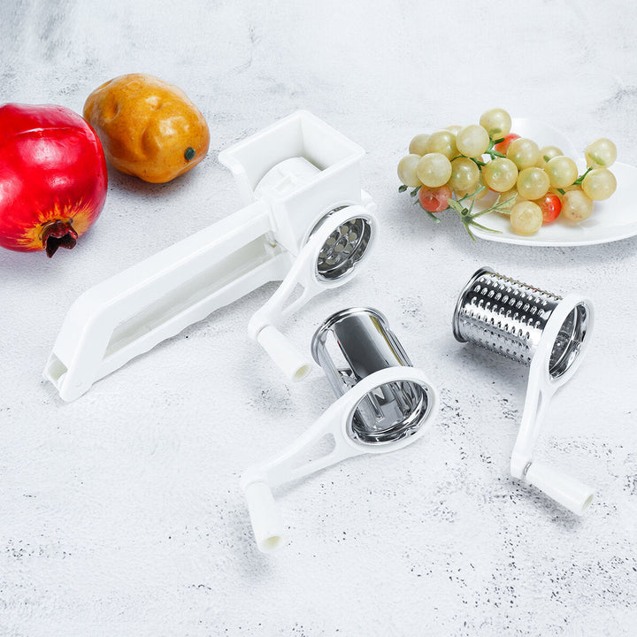 3 In 1 Manual Cheese Grater Rotary Grater Butter Vegetable Fruit Slicer Cutter Kitchen Image 8