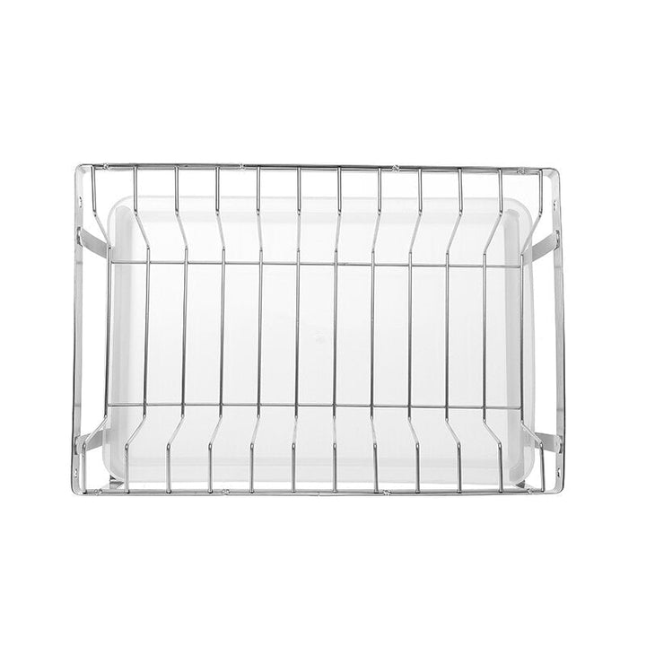 304 Stainless Steel Rack Shelf Double Layers Storage Drying Bowl for Kitchen Dishes Arrangement Image 6