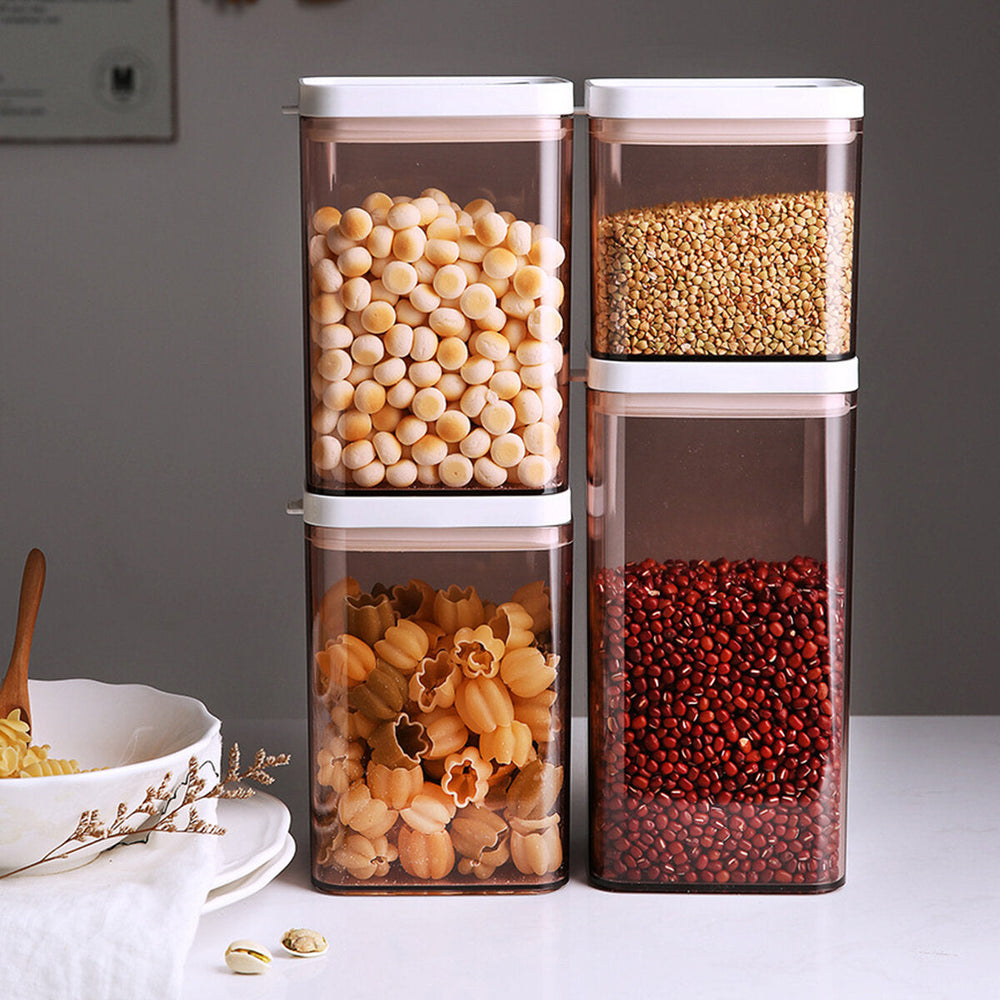 3PCS Dry Food Storage Container Stackable Special Airtight Lids Kitchen Image 2