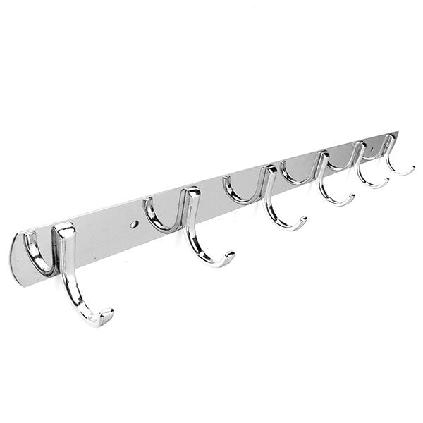 3,4,5,6 Hooks Wall Door Stainless Steel Kitchen Clothes Hook Hanger Image 10