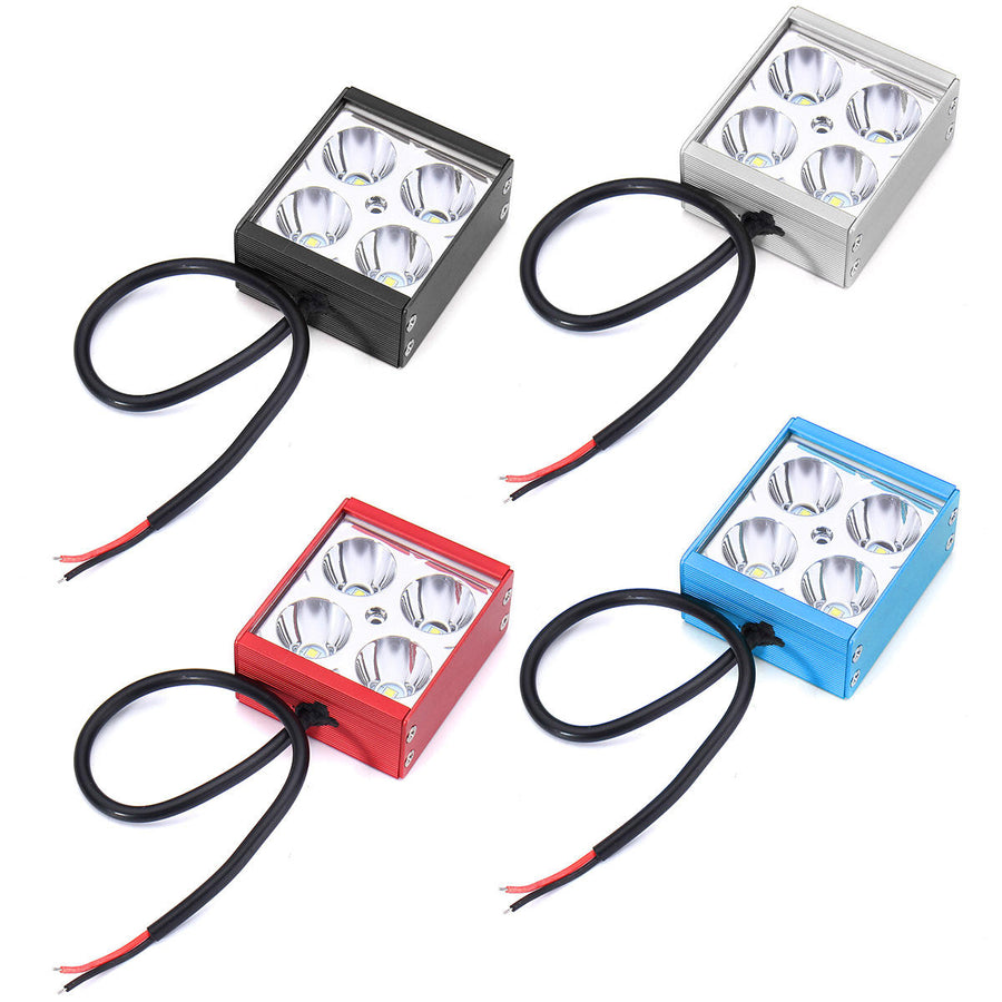 3inche 4LED DC12-24V 12W 2200LM Waterproof Motorcycle Front Bumper Lights Car Network Lights White Light Image 1