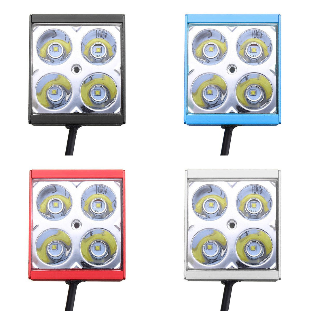 3inche 4LED DC12-24V 12W 2200LM Waterproof Motorcycle Front Bumper Lights Car Network Lights White Light Image 6