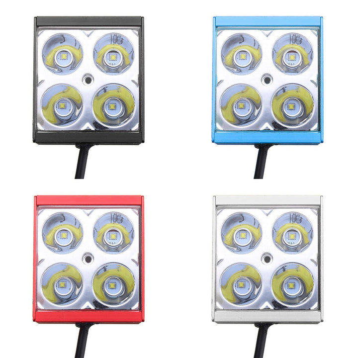 3inche 4LED DC12-24V 12W 2200LM Waterproof Motorcycle Front Bumper Lights Car Network Lights White Light Image 6