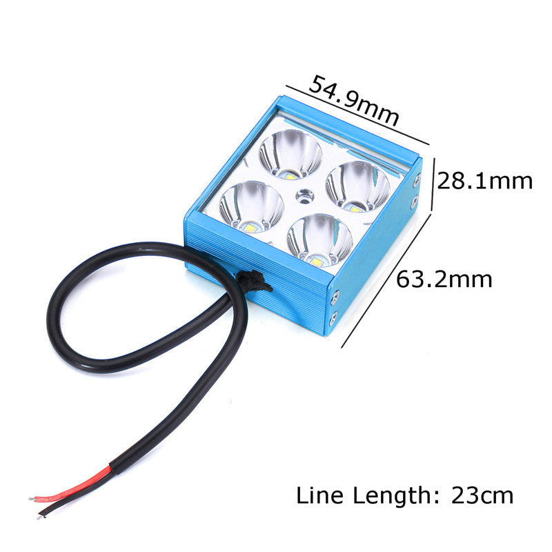 3inche 4LED DC12-24V 12W 2200LM Waterproof Motorcycle Front Bumper Lights Car Network Lights White Light Image 8