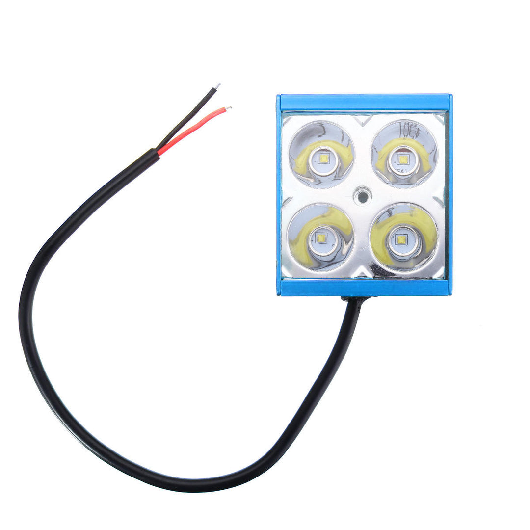 3inche 4LED DC12-24V 12W 2200LM Waterproof Motorcycle Front Bumper Lights Car Network Lights White Light Image 9