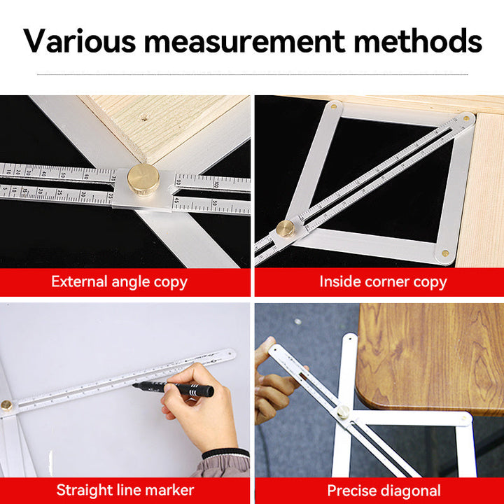 360 Multi-function Diagonal Ruler Protractor Thickened Doors And Windows Trimming Image 6