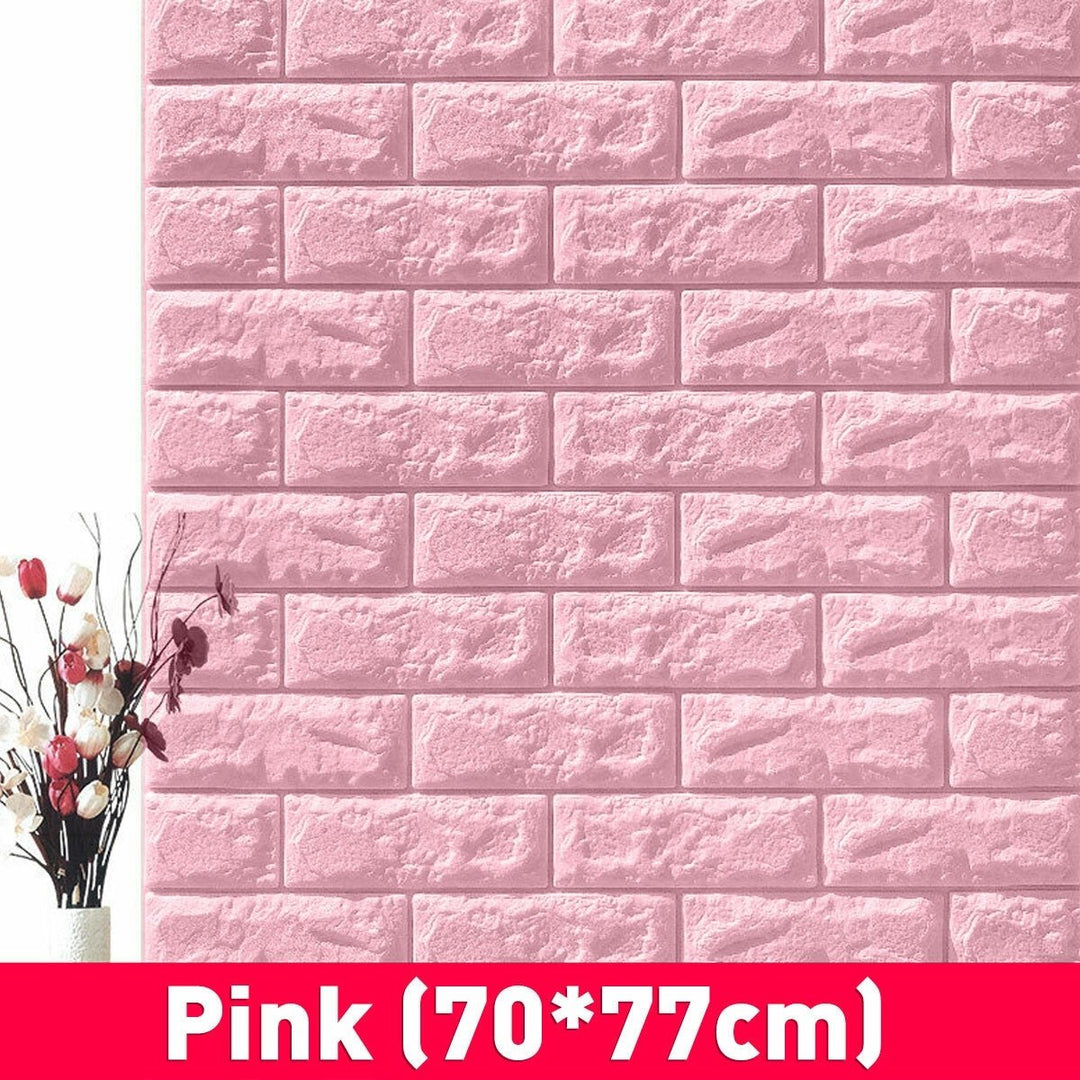 3D DIY Brick Pattern Wallpaper Waterproof Home Living Room Bed Kitchen Image 1