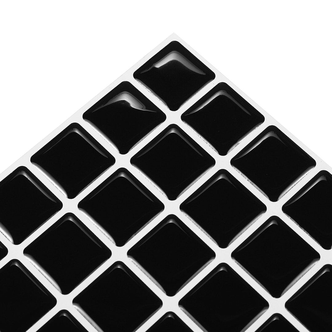 3D Mosaics Waterproof and Oil-proof Black White Crystal Epoxy Three-dimensional Self-adhesive Wall Sticker Image 4