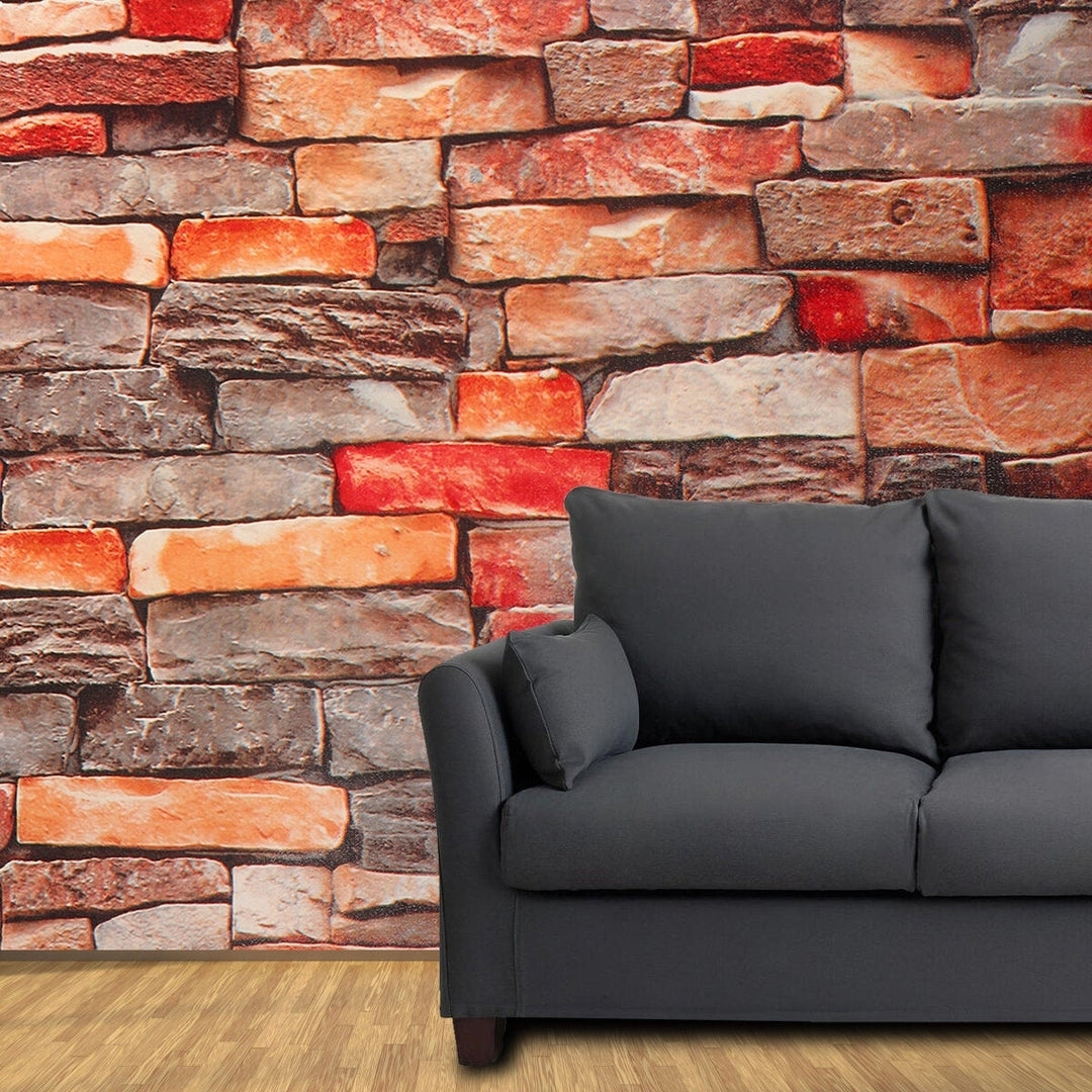 3D Simulation Brick Wall Paper Self-Adhesive Stone Wallpaper Fashion Restaurant Hotel Store Decoration Water Sticker Image 2