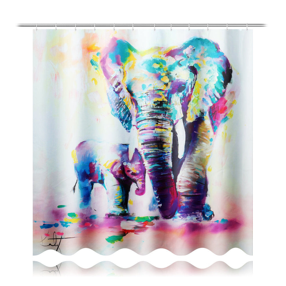 3D Shower Curtain Digital Printing Waterproof Polyester for Bathroom Image 2