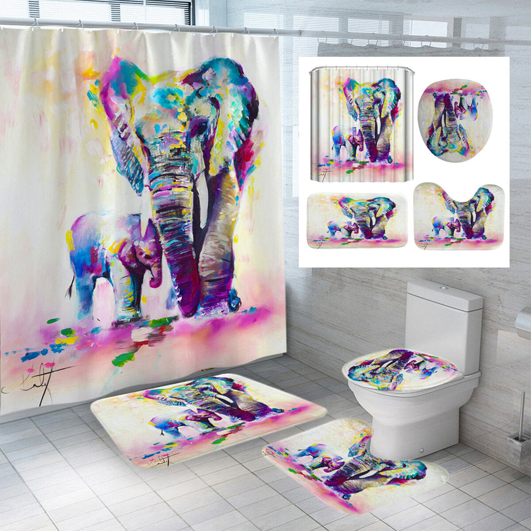 3D Shower Curtain Digital Printing Waterproof Polyester for Bathroom Image 3