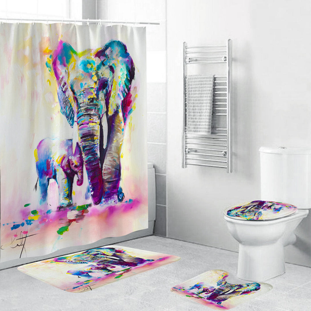 3D Shower Curtain Digital Printing Waterproof Polyester for Bathroom Image 4