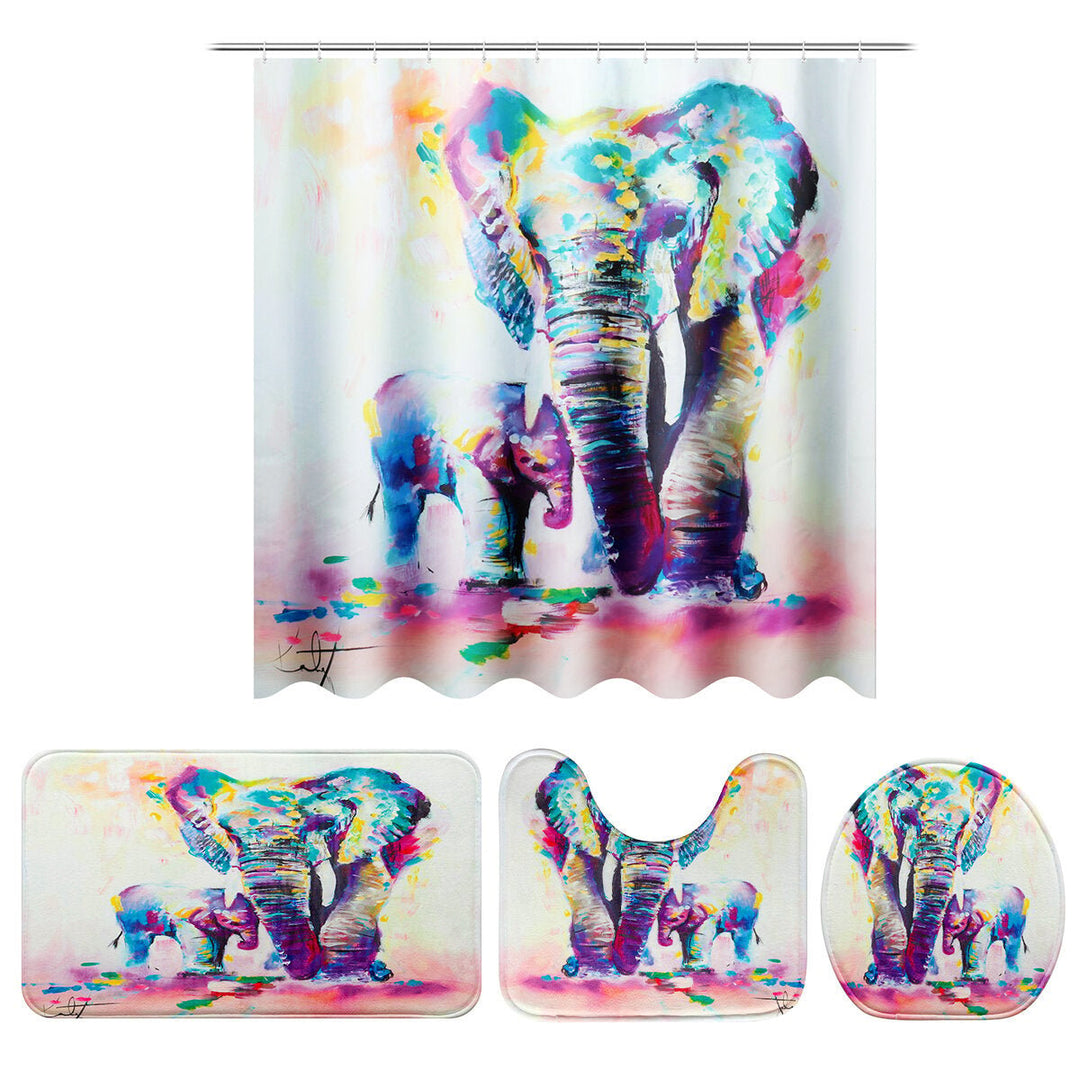 3D Shower Curtain Digital Printing Waterproof Polyester for Bathroom Image 1