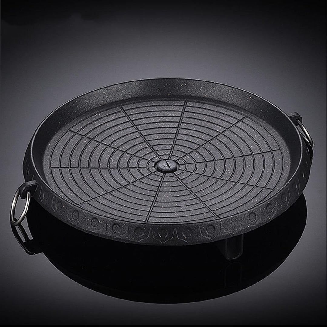 34cm BBQ Grill Non-stick Pan Marble Stone For Portable Gas Stove Cookware Image 4