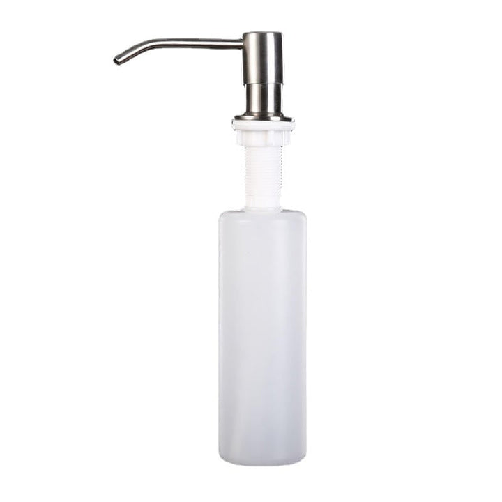 300ml Stainless Steel Sink-Mounted Liquid Soap Dispenser Kitchen Bathroom Bottle Image 1