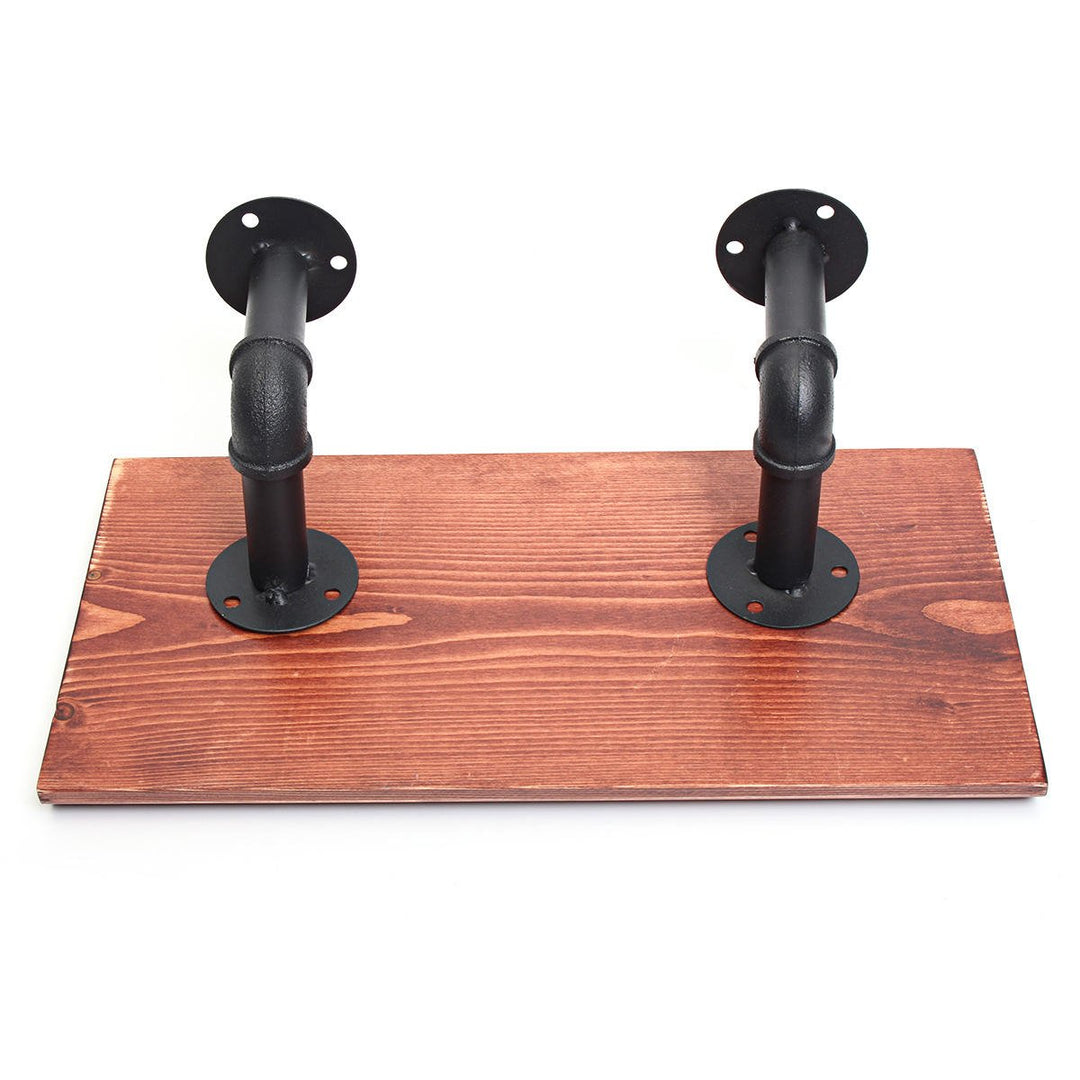 3Pcs 40+60+80cm Wooden Board Shelves Wall Mount Floating Shelf Display Bracket Waterproof Decor Image 6