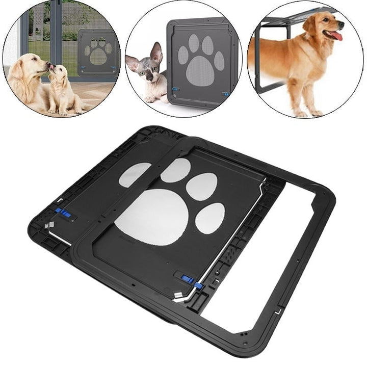 3742cm Large Medium Dog Cat Pet Door Screen Window ABS Magnetic Auto Lock Flaps Image 2