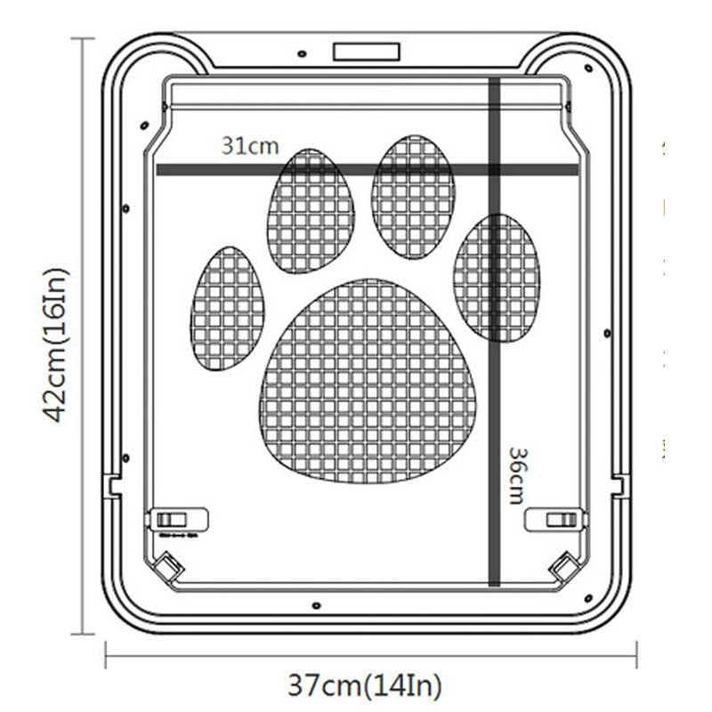 3742cm Large Medium Dog Cat Pet Door Screen Window ABS Magnetic Auto Lock Flaps Image 3