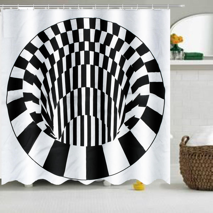 3D Effect Geometric Square Bathroom Bath Shower Curtain 180180cm w, 12 Image 3