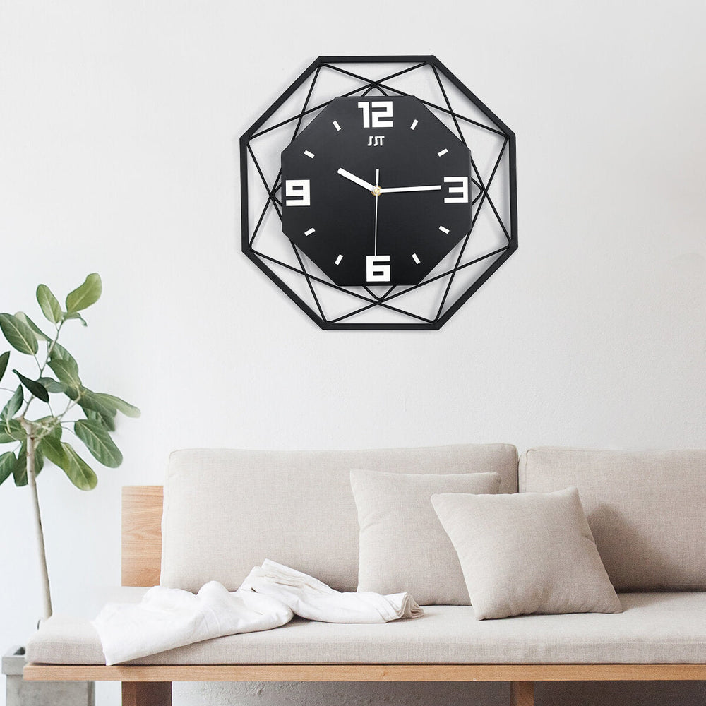 3D Wall Iron Hanging Clock 13Inch 35CM Luminous Glow in The Dark Quartz Bedroom Image 2