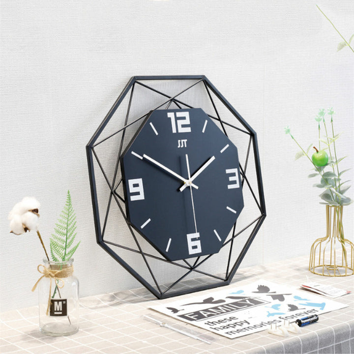 3D Wall Iron Hanging Clock 13Inch 35CM Luminous Glow in The Dark Quartz Bedroom Image 3