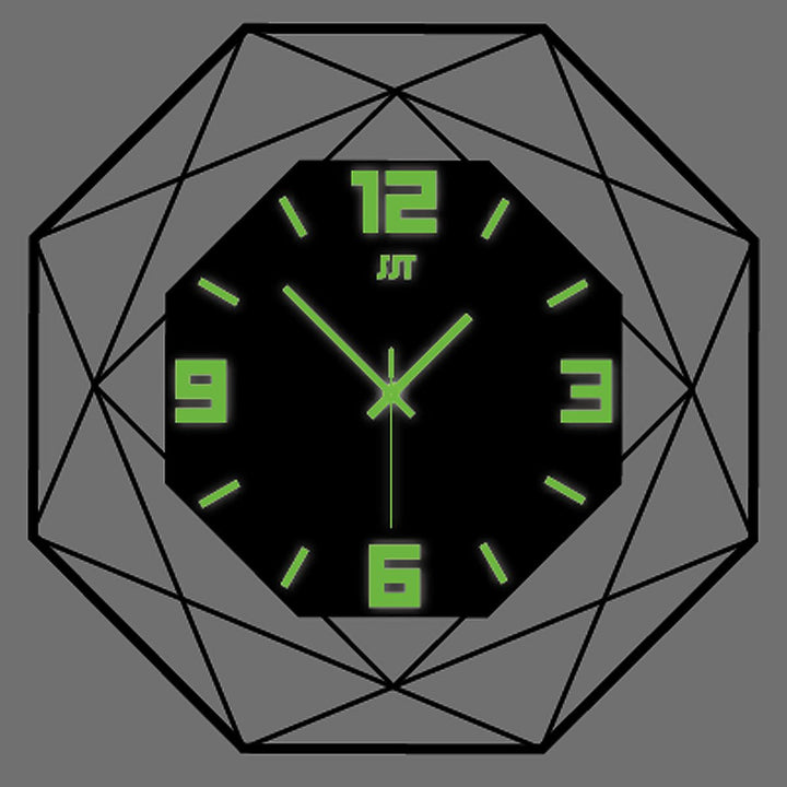 3D Wall Iron Hanging Clock 13Inch 35CM Luminous Glow in The Dark Quartz Bedroom Image 10