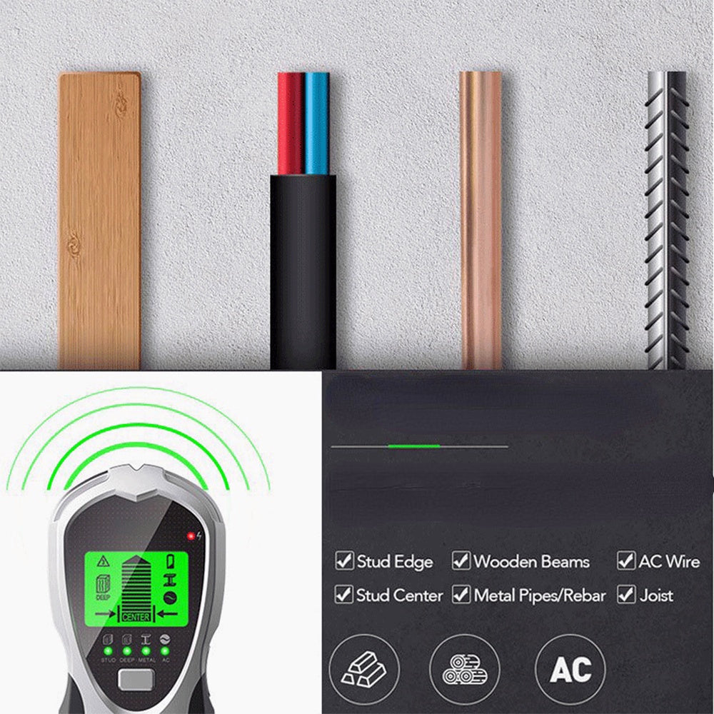 4-in-1 Multi-functional Digital Wall Detector Wood,Metal,AC Testing Tool Image 1